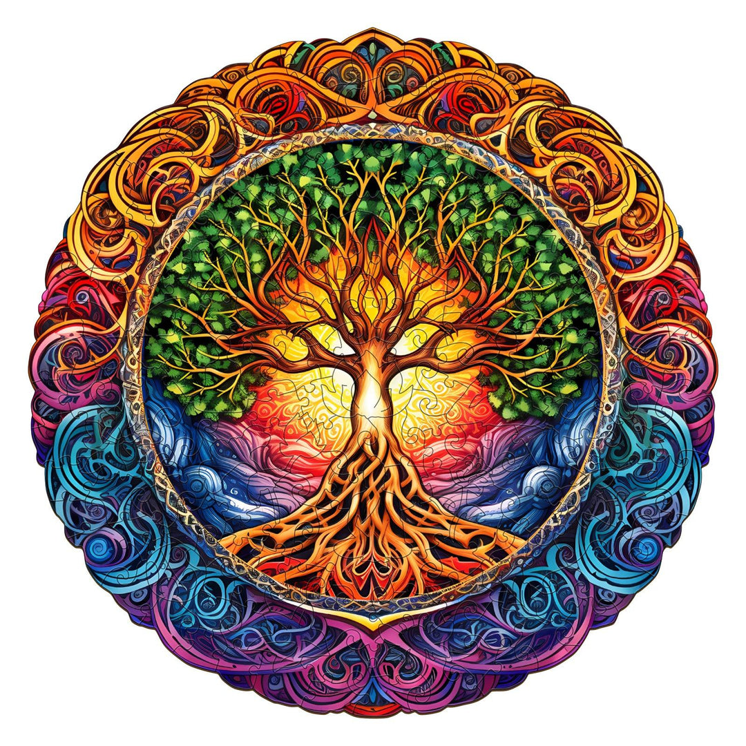 Mandala Tree of Life-1 Wooden Jigsaw Puzzle